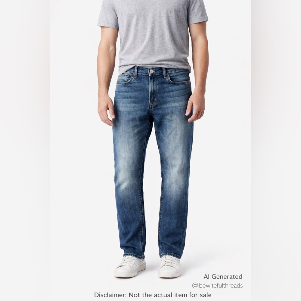 Fidelity Jimmy Jeans Men’s 38W Blue Soft Stretch Straight Leg Denim